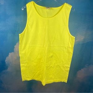 NEON YELLOW COMFORT COLORS TANK TOP - SZ M